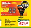 Gillette Fusion5 Power 5 Blade Razor Blades 8 Cartridges
