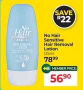 No Hair Sensitive Hair Removal Lotion-125ml