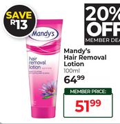 Mandy's Hair Removal Lotion-100ml