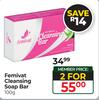 Femivat Cleansing Soap Bar-For 2 x 100g