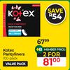 Kotex Pantyliners (100 Pack)-Per Pack