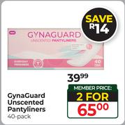 GynaGuard Unscented Pantyliners (40 Pack)-Per Pack