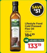 Lifestyle Food Cold Pressed Flax Oil-500ml