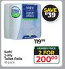Softi 2-Ply Toilet Rolls-For 2 x 18 Pack