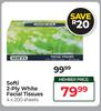 Softi 2-Ply White Facial Tissues 4 x 200 Sheets