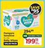 Pampers Sensitive Baby Wipes 9 x 56-Per Pack