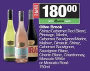 Olive Brook Shiraz/Cabernet Red Blend,PInotage,Merlot,Cab Sauvignon/Merlot,Malbec-For Any 3 x 750ml