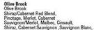 Olive Brook Shiraz/Cab Red Blend, Pinotage,Merlot,Cab Sauv/Merlot,Malbec,Cinsault,Shiraz-For 3x750ml