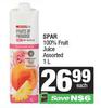 Spar 100% Fruit Juice Assorted-1L