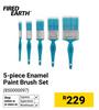 Fired Earth 5 Piece Enamel Paint Brush Set 850000097