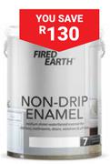 Fired Earth 5L Non Drip Water Based Enamel 539324