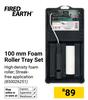 Fired Earth 100mm Foam Roller Tray Set 850026251