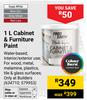 Fired Earth 1L Cabinet & Furniture Paint 634710, 579953