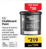 Fired Earth 1L Chalkboard Paint 656951,656954