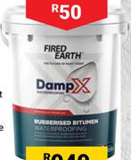 Fired Earth Damp-X 20L Black Rubberised Bitumen 757055