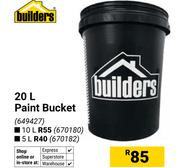Builders 20Ltr Paint Bucket 649427
