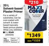 Maxi Cover Solvent-Based Plaster Primer (White) 595943-20Ltr