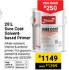 Plascon Sure Coat Solvent-Based Primer (White) 625239-20Ltr