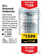 Fired Earth Universal Undercoat (White) 599680-20Ltr