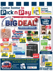 Pick n Pay Gauteng, Mpumalanga, Limpopo. Free State, North West & Northern Cape : Our Birthday Is A Big Deal (07 July - 23 July 2026)