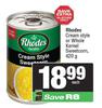 Rhodes Cream Style Or Whole Kernel Sweetcorn-420g