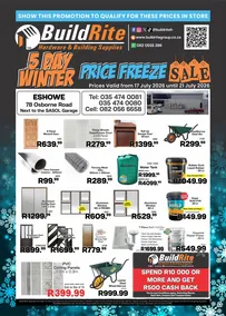 BuildRite Hardware & Building Supplies : 5 Day Winter Price Freeze (17 July - 21 July 2026)