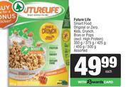 Future Life Smart Food Original Or Zero Kids, Crunch, Bran Or Pops-350g/375g/425g/450g/500g Each