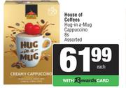 House Of Coffee Hug-In-A-Mug Cappuccino Assorted-8s Pack