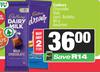 Cadbury Chocolate Slab Assorted-For 2 x 80g