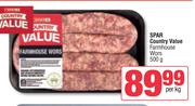 Spar Country Value Farmhouse Wors-500g Per Kg