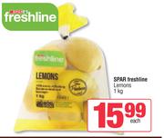 Spar Freshline Lemons-1Kg Each
