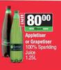 Appletiser Or Grapetiser 100% Sparkling Juice-For 2 x 1.25L