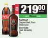 Red Heart Original Dark Rum 750ml & Coca Cola 1L-For Both