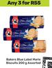 Bakers Blue Label Marie Biscuits Assorted-For Any 3 x 200g