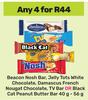 Beacon Nosh Bar,Jelly Tots White Chocolate,Nougat Chocolate Or Black Cat Peanut Butter-For 4 x 40g-5