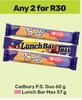 Cadbury P.S Duo 60g Or Lunch Bar Max 57g-For Any 2
