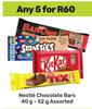 Nestle Chocolate Bars Assorted-For Any 5 x 40g-52g
