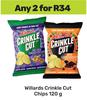 Willards Crinkle Cut Chips-For Any 2 x 120g