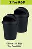 Otima 12L Flip Top Dust Bin-For 2