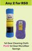 1st Gear Cleaning Cloth Plus 1st Gear Microfiber Sponge-For Any 2