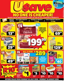 Usave Gauteng, Mpumalanga, Limpopo & North West : No One Is Cheaper (20 July - 10 August 2026)