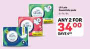 Lil-Lets Essentials Pads-For 2 x 7s/8s