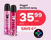 Playgirl Deodorant Spray-90ml Each