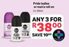Pride Ladies Or Men's Roll On-For 3 x 50ml