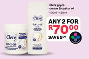 Clere Glyco Cream & Castor Oil 400ml + 450ml-For Any 2