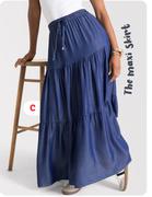 Tiered Maxi Skirt 24-40-Each