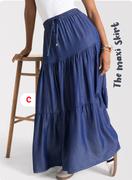 Tiered Maxi Skirt 24-40-Each