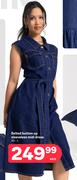 Belted Button Up Sleeveless Midi Dress XS-L-Each