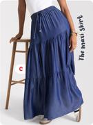 Tiered Maxi Skirt 24-40-Each