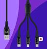 Amplify 3 In 1 Charging Cable Black